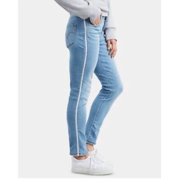 Levi's Denim - Levi's Classic Mid Rise Skinny Tuxedo Stripe Jeans